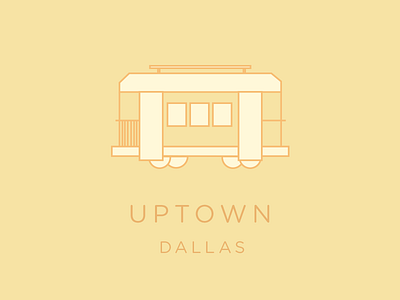 Uptown Trolley icon iconography illustrator minimal photoshop typography