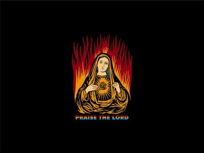 Praise The Lord aesthetic apparel brand clothing t shirt design vector