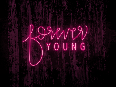 Forever Young blackpink colors kpop lettering music neon type