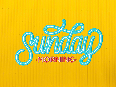 sunday calligraphy design handmade lettering logo sketch tipography type