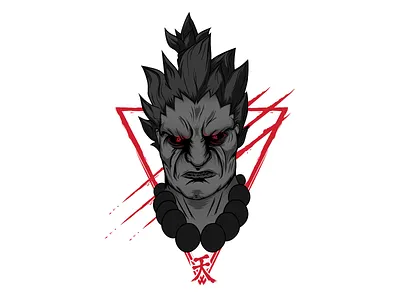 Akuma Bust illustration vector