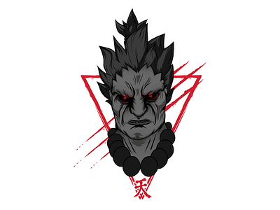 Akuma Bust illustration vector