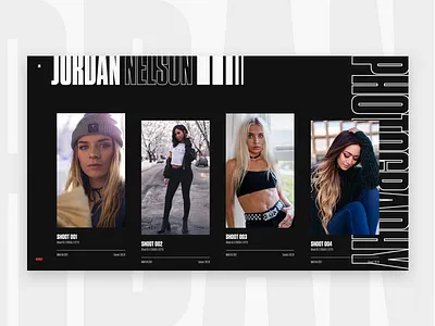 JN Photography Website black photography portfolio typography ui