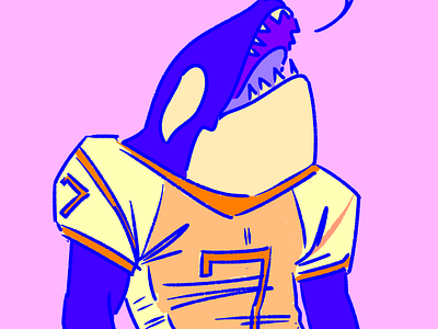 Orca Dude killer whale neon orca pastel