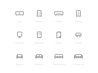 Furniture Icon icon ui design