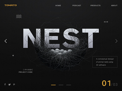 nest 3d illustration web