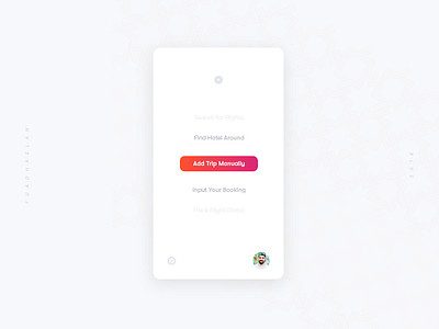 Daily UI #002 - Menu app challenge daily ui flight gradient hotel login menu navigator travel trip