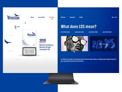 Winston design site smoking web