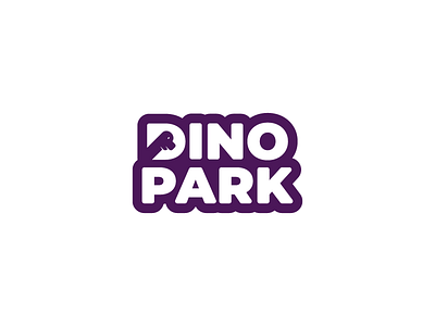 Logo Challenge | Dino Park dailylogochallenge dino dinosaur flat logo logotype negative space type typography