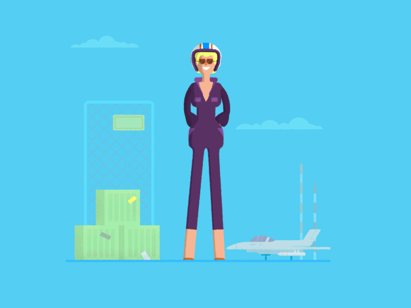 I feel the need... the need for another GIF ⚠️✈️💥 animation character animation character design gif illustration loopinggif maverick motion motiondesign motiongraphics pilot plane