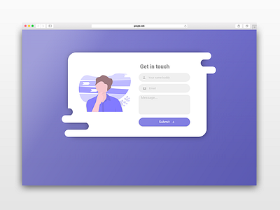 contact us ui contact material design mockup