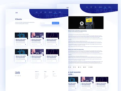 Bit Mahavi Cryptocurrency platform - blog and Blog Post pages clean design responsive design icons illustrator landing page multiple page photoshop presentation pricing website