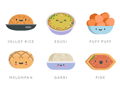 Cute food - 1 cute dish food icon illustration pastry rice