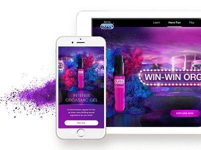 Website for Durex graphic design ui design ux design web women