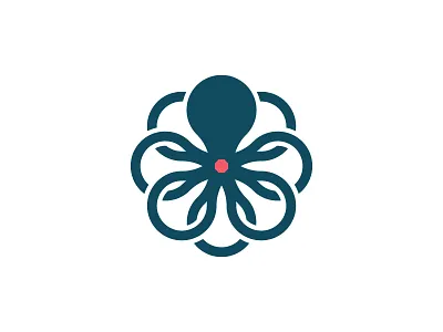 Octopus Logo Concept animals circles clean fish logo octopus simple
