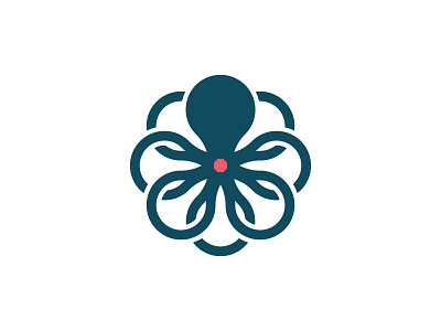 Octopus Logo Concept animals circles clean fish logo octopus simple