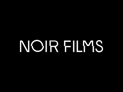 Noir Films logo glitch lettering logo type typography