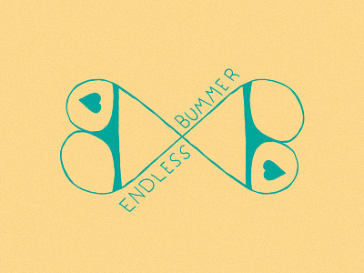 Endless Bummer bummer butt hand drawn hand type illustration summer typography