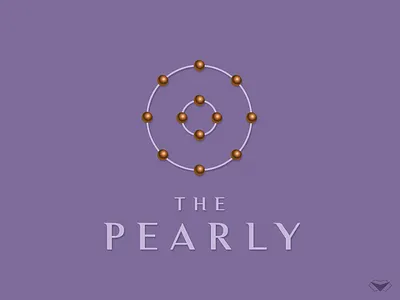 The Pearly Logo balls circular copper feminine fitness gynecology health and life logo logotype metal style