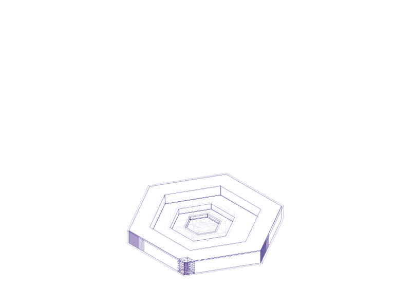 Schematic process design gif hexagon infography information scheme typography