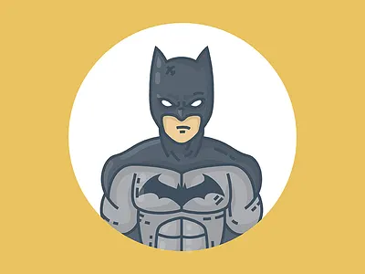 Batman batman challenge character comic icon illustration minimal superhero ui vector