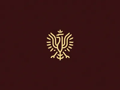 Coat of Arms of Poland animal bird eagle hunap hunapstudio line logo luxury polish polska sign vector