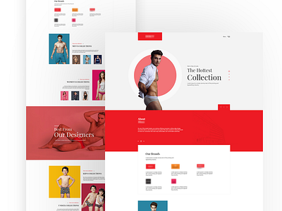 Corporate Website collections corporate designer dress fashion inner wear landingpage ui design web design webdesign