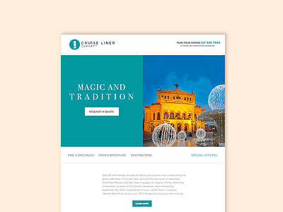 Luxury cruise liner newsletter ctas dailyui email luxury travel