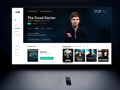 CinemaMap - TV shows design digital interface movie tv shows ui ux