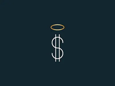 $ angel circle angel icon logo s type