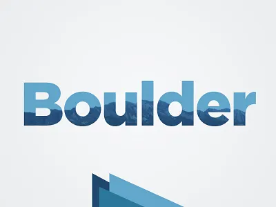 Moved to Boulder! blue boulder branding design graphic design gray mountains typography visual design