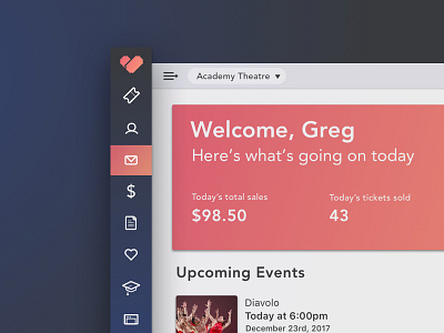 Navigation Menu collapsed gradient icon iconography icons left nav menu navigation ticketing tickets