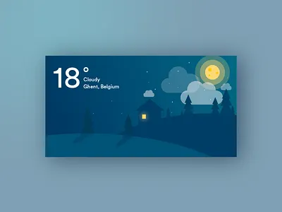 Weather application clean illustrator minimal weather