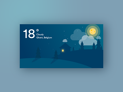 Weather application clean illustrator minimal weather