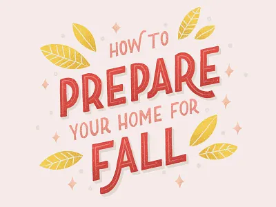 Hand-lettered Fall autumn fall hand lettering illustration leaves lettering sparkles type typography