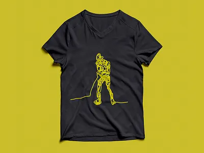 Saturday Nights illustration line drawing t shirt