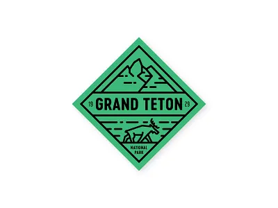 Grand Teton Badge badge grand teton moose mountains national park teton