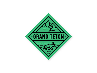 Grand Teton Badge badge grand teton moose mountains national park teton