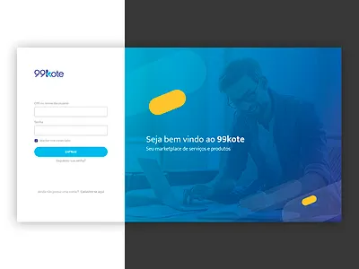 Login 99Kote application dashboard form login panel platform sign trade ui up ux workflow