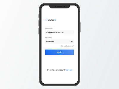 Login page app clean finance login minimal mobile app ui ux