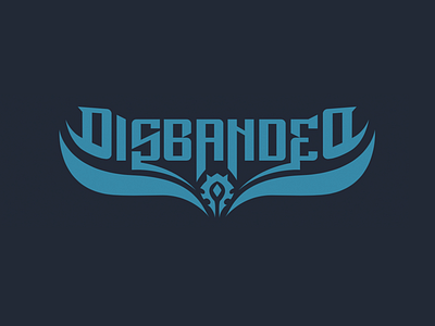 Disbanded Logo corporative design logotype worldofwarcraft