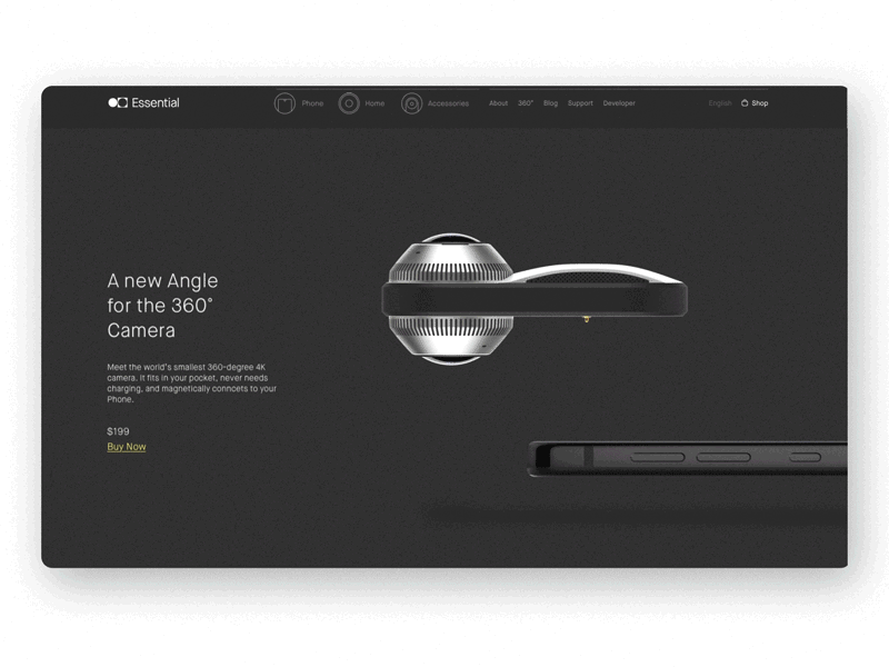Web Motion animation camera design motion smartphone website