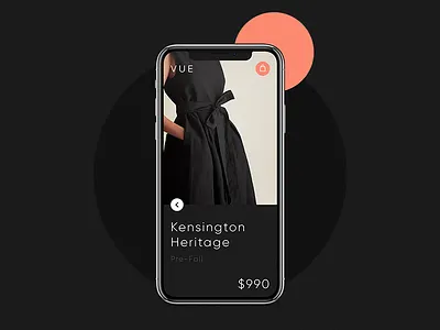 VUE store app clean elegant fashion iphone x minimalism shop store ui ux