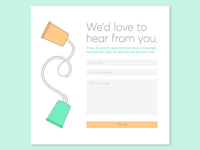 Daily UI #028 - Contact Us app contact daily ui daily ui challenge design desktop email form interface message ui ux