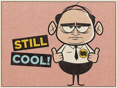 Still Cool After All These Years aging punk black flag comic book debaser illustration retro illustration true grit texture supply