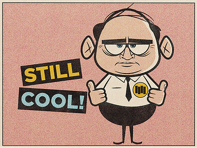 Still Cool After All These Years aging punk black flag comic book debaser illustration retro illustration true grit texture supply