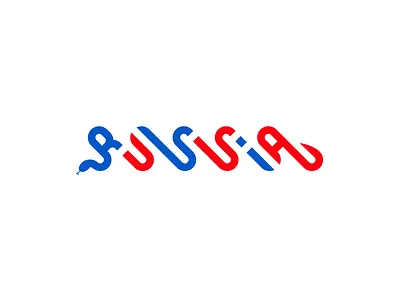 rUsSiA snake custom logo logotype russia snake trump type typography usa wordmark