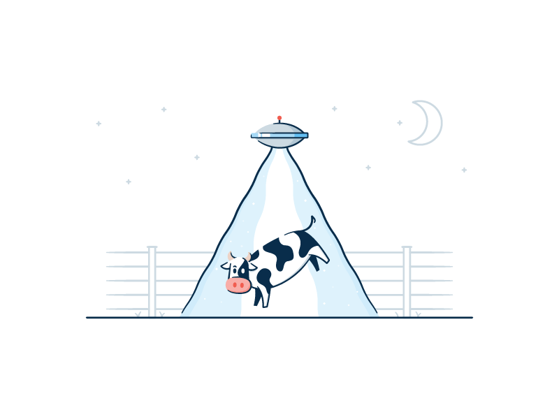 Something Is Wrong Here... cow dangerdom dominic flask error iceberg illustration nessie penguin space submarine ufo vector