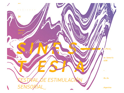 Sinestesia 2018 abstract art buenos aires color design graphic design movement poster sinestesia typography