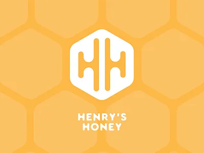 Henry's Honey Logo brand design dribbble illustrator logo new summer white yellow